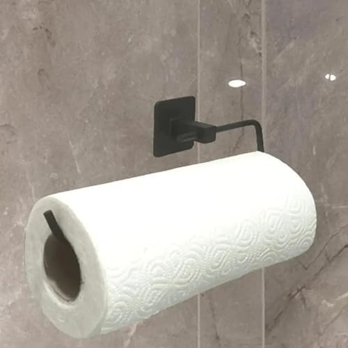 Alternative view of Vidalı Kağıt Havluluk, Banyo Havlu Askısı, Duvara Monte (Siyah)