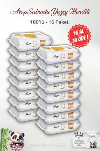 Alternative view of 16 AL 14 ÖDE Arap Sabunu Katkılı Yüzey Temizlik Havlusu 100' lü ve ROSIE