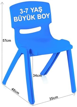 Alternative view of 4'Lü Set Büyük Şirin Çocuk Sandalyesi Açık Mavi