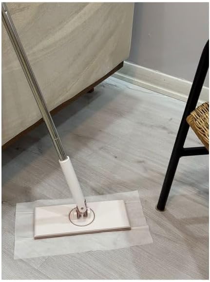 Tembel Mop - Tüm Bezleri Kendi Alabilen Otomatik Mop, 360° Dönebilen, Kullan At Bezler İçin Pratik Mop
