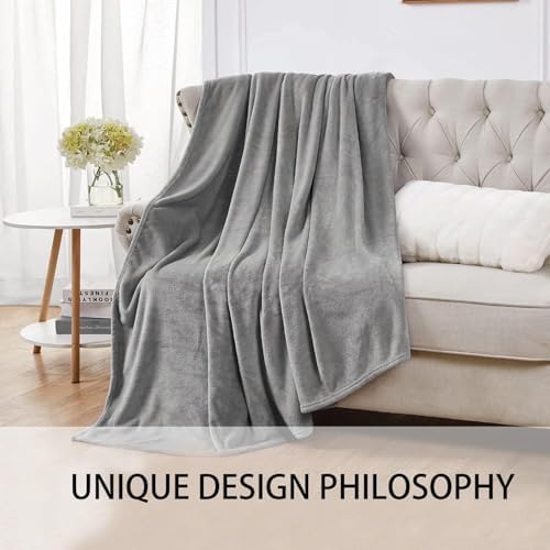 Polar Battaniye, 280GSM Süper Yumuşak Yatak Battaniyesi, Hafif ve Konforlu Flanel Battaniye, Yatak, Koltuk, Seyahat ve Kamp İçin (Açık Gri, 150x200cm) - Görsel 4