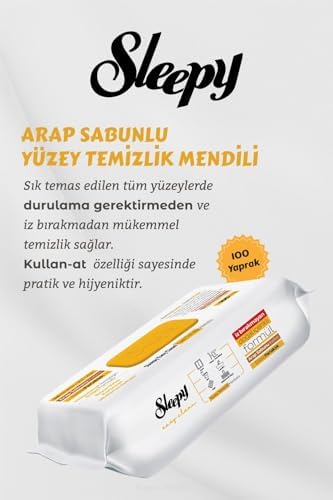300 Adet Arap Sabunlu Yüzey Havlusu Toz Kovar Hediyeli
