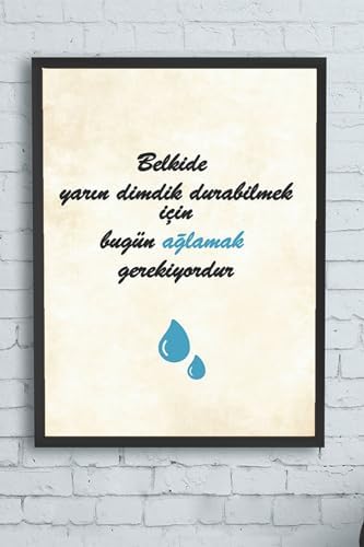 (pster12498) Dik Dur Motivasyon Çerçeveli Tablo (50x70cm)