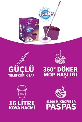 Twister Otomatik Temizlik Seti – Multi Yedek Firça Hediye