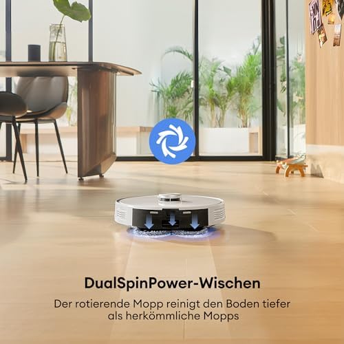 Alternative view of Ultenic T10 Pro robot süpürge, silme fonksiyonlu, istasyonu, 4000 Pa temizlik robotu, uzun çalışma süresi 200 dakika, LiDAR navigasyon, halı algılamalı robot süpürge, kartografi, WiFi/App