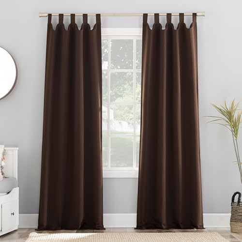 Sun Zero Easton Enerji Tasarruflu Karartma Sekmeli Perde Paneli, 101,6 cm x 160 cm, Çikolata - Görsel 4