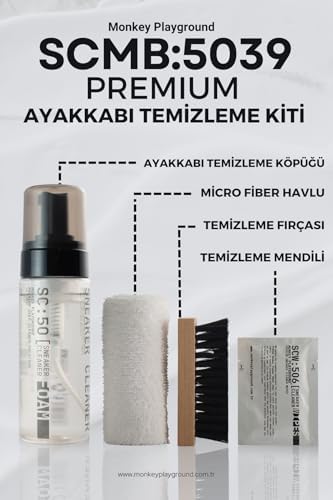 Premium Ayakkabı Temizle Seti: Ayakkabı Temizleme Köpüğü, Ayakkabı Temizleme Fırçası, Mikrofiber Bez,Ayakkabı Temizleme temizleyici mendil içeren Ayakkabı Temizlik Seti