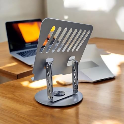 360 DERECE SONSUZ POZİSYONDA DÖNEBİLEN KATLANABİLİR METAL ALAŞIMLI YÜKSEKLİK VE AÇI AYARLI KAYDIRMAZ TABLET NOTEBOOK VE LAPTOP STANDI (LAPTOP NOTEBOOK VE TABLET STANDI N4)