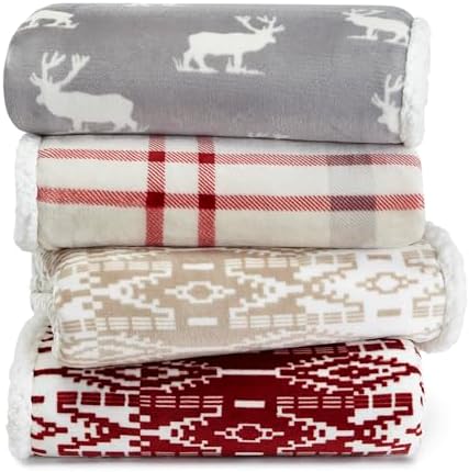 Alternative view of Bauer Örtü, çift taraflı nevresim takımı, polar, tüm mevsimler için ev dekorasyonu, polyester, geyik gri
