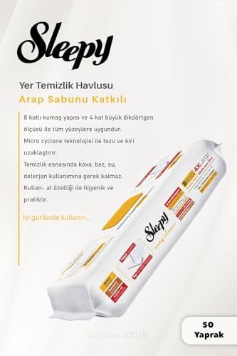 Alternative view of Arap Sabun Katkılı 50'li, Çamaşır Suyu Katkılı 50'li 4 XLarge Yer Temizlik Havlusu ve ROSIE Pamuk 60'lı