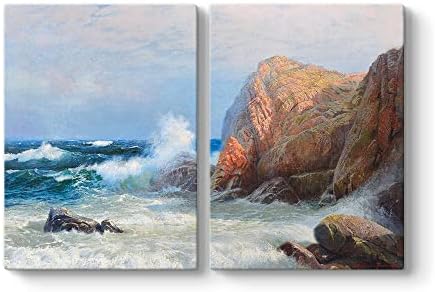 Alternative view of Wilhelm Muller Brieghel - Stormy Sea Tablosu 103 x 70-2 Parçalı