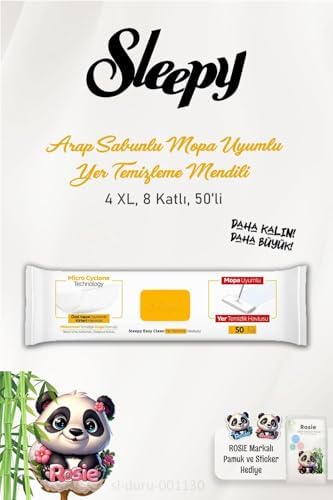 Alternative view of Arap Sabunu Katkılı Mopa Uyumlu 4 XLarge Yer Temizlik Havlusu 50 Yaprak ve ROSIE Pamuk