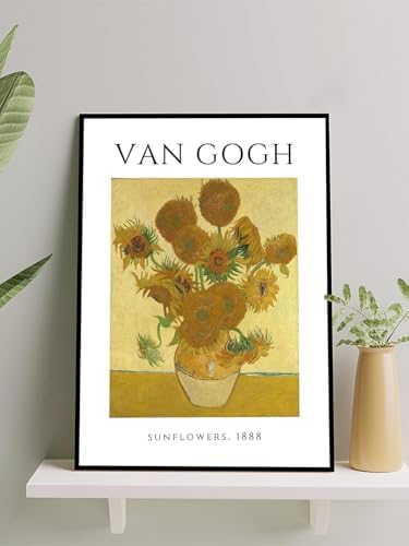 , Sunflowers, Ayçiçekleri, Empresyonizm Sanatsal Çerçeveli Tablo - Çerçeveli Poster