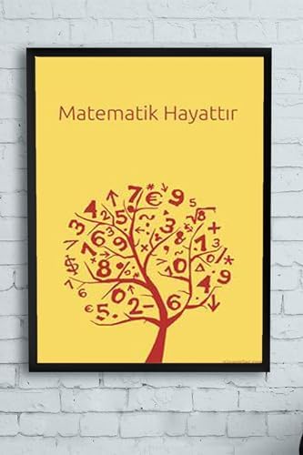 (pster12165) Matematik Hayattır Eğitim Çerçeveli Tablo 2 (21x30cm)