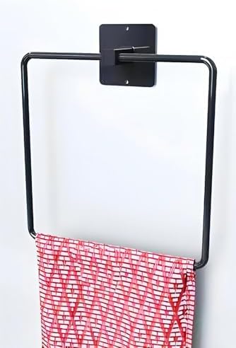 Alternative view of Metal Kare Havluluk, Banyo Havluluk,Paslanmaz Yapışkanlı Askı Standı, Banyo Askısı, Mutfak Askısı, Havlu Tutucu, 16 * 16 CM