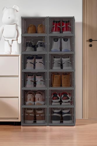 6 Katlı Katlanabilir Organizer, Çok Amaçlı, Taşınabilir Portatif, 25.5 x 34.5 x 105 cm (ANTRASİT) - Görsel 3