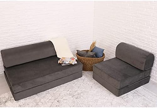 Homedius Tek Kişilik Gri Katlanır Yataklı Koltuk Gri