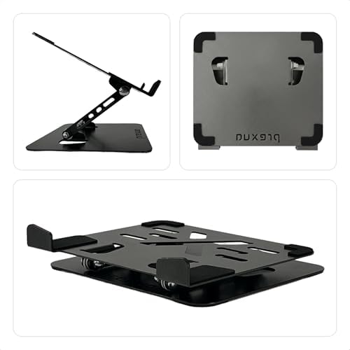 Prexua Flexer Ayarlanabilir Ergonomik Laptop Standı - Tablet Standı - Metal - Siyah - FLX2320BL (Siyah)