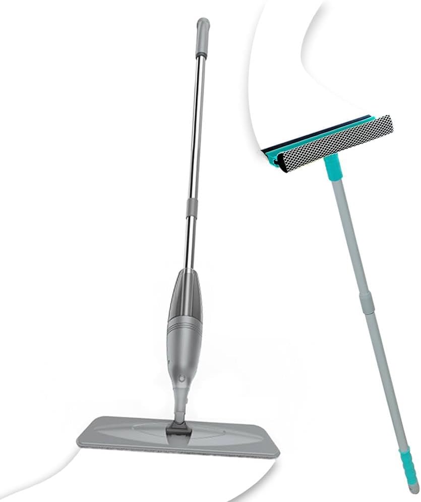 Alternative view of PONY SÜPER 2 Lİ SPREY MOP + TELESKOPİK SAPLI CAM SİLECEĞİ GRİ PASPAS TEMİZLİK SETİ
