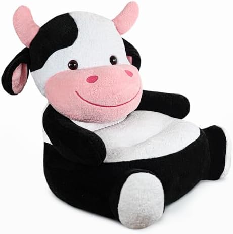Özgüner Oyuncak Pelüş Oturma Koltuğu,Çocuk Koltuğu,Bebek Oturağı,Puf,Pelüş Puf,Bebek Pufu (İnek)
