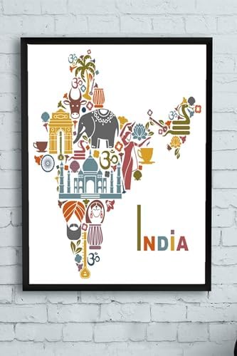 (pster11300) Hindistan Manzara Çerçeveli Tablo (30 X 40cm)