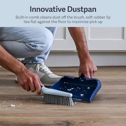 Wayclean Elde Taşınabilir Açılı, Orta, Grey Dustpan ve Fırça Seti, Green ve Taupe