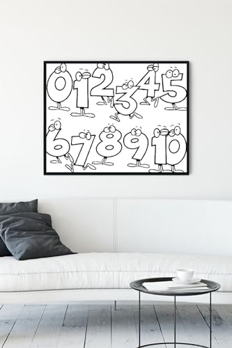 (pster10296) Sayı Boyama Eğitim Çerçeveli Tablo (40x50cm)