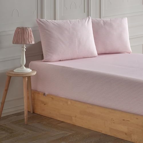 Soley | Mix & Match | Oriana |%100 Pamuklu Çift Kişilik Çarşaf Seti Pembe