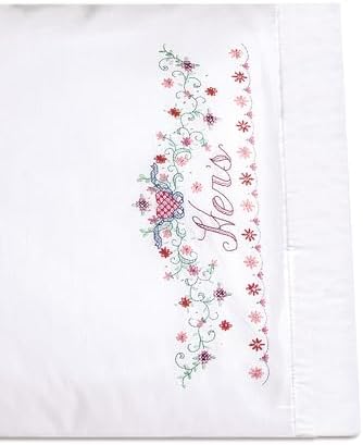 Damgalı Kanaviçe Seti, His/Hers Gelin Seti Yastık Kılıfı Çifti, Yeşil - Görsel 2