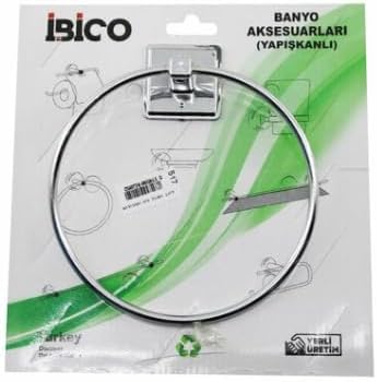 IBICO Yuvarlak Metal Havluluk, Yapışkanlı Montaj, Banyo Aksesuarı