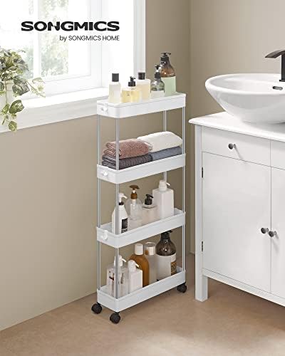 Alternative view of Arabası, 4 Seviyeli Mutfak Arabası, Mutfak Rafı, Tekerlekli Niş Rafı, Banyo Rafı, Yerden Tasarruf Sağlayan, Beyaz