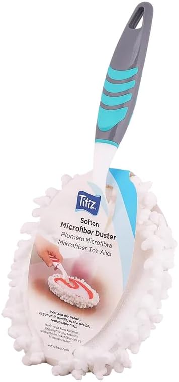 Alternative view of Soften Mikrofiber Toz Alıcı - Hassas Yüzeyler İçin Ergonomik Saplı Toz Alma Püskülü (Yıkanabilir)