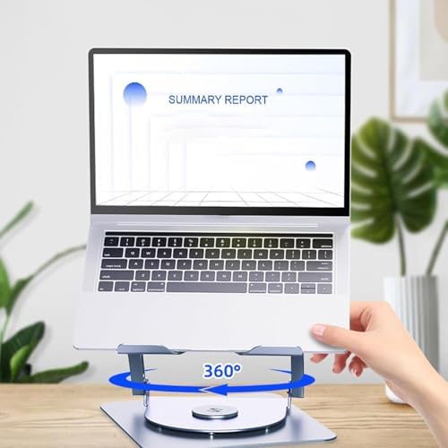 Alternative view of 804D 360 Derece Dönebilir Alüminyum Katlanabilir Laptop Standı (Koyu Gri)