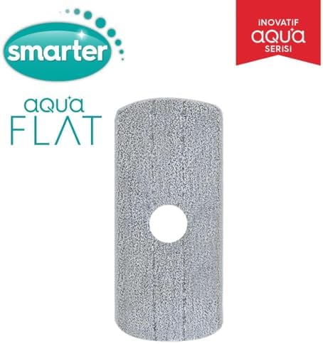Aqua Flat Yedek Temiz & Kirli Suyu Ayırma Özelliği Çift Kova Otomatik Temizlik Seti Mop Paspas