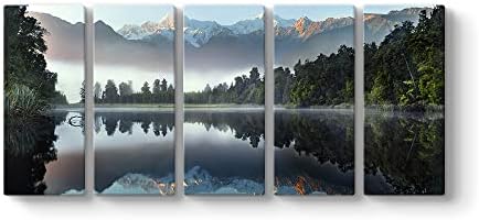 Alternative view of Yeni Zellanda Matheson Gölü Tablosu 162 x 70-5 Parçalı