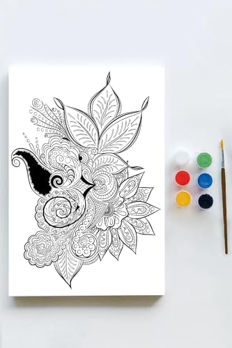 (pster21640) Mandala Tuval Kanvas Tablo Boyama Hobi Seti 9 (40x60cm)
