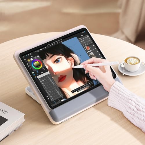 Taşınabilir Dizüstü Bilgisayar Standı Bilek Koruma Pedli Aayarlanabilir Yükseklik Kaymaz Padli Dizüstü Bilgisayar Standı/Tablet/Kitap ve Çizim Tabletleri ile uyumludur - Görsel 4