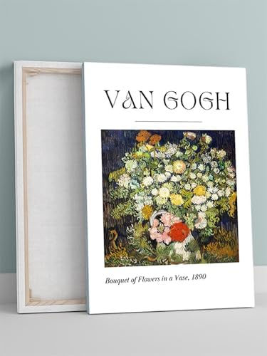 , Bouquet of Flowers in a Vase, Vazo İçinde Çiçekler Sanatsal Kanvas Tablo - Tuval Tablo