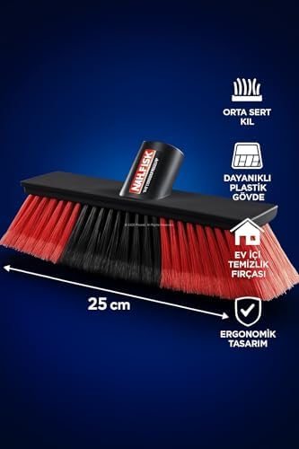 Alternative view of Yer Süpürme Fırçası, 25 cm, Orta Sert Kıl, Sapsız, Dayanıklı Plastik Gövde, Ahşap Zemin Uyumlu, Ev İçi Temizlik Fırçası, Balkon ve Garaj Kullanımına Uygun, Ergonomik Tasarım, Temizlik Aparatı