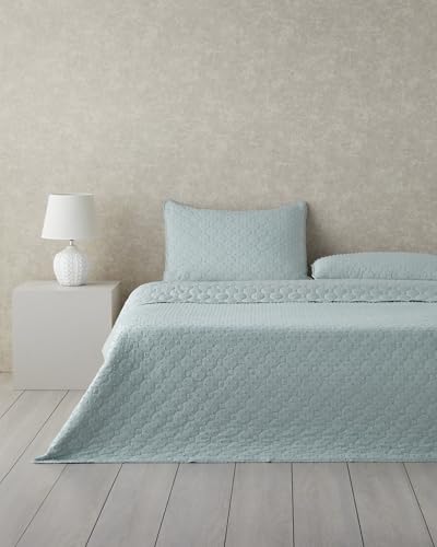 Amabile Kesmeli Tek Kişilik Yatak Örtüsü Takımı 160x220 cm Su Yeşili - Görsel 2