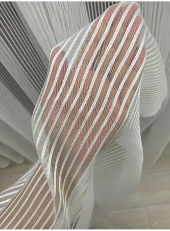Ekru Petran Tül Perde, Çizgili, 1/2,5 Orta Pileli, 320x250 cm PETRAN EKRU - Görsel 4