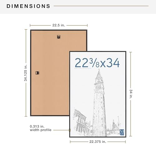 Alternative view of MCS 65548 orijinal Poster Frame,, 22.38 X 34 inç, Set of 2 _ P, plastik, Siyah, 22.38 x 34-Inch