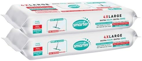 Alternative view of Smarter 2 Adet Yer Temizlik Havlusu Bezi 4XL Mopa Uyumlu Yüzey Beyaz Sabun Kokulu Sirke ve Karbonat Katkılı 60 Yaprak