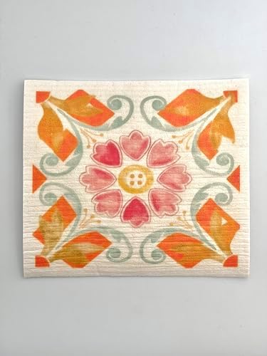 Swedish Dishcloth İsveç Bezi Otantik Desenler 3'lü Paket, Sürdürülebilir, Tekrar Kullanılabilir, Tüm Yüzeylere Uygulanabilir, Makinede Yıkanabilir