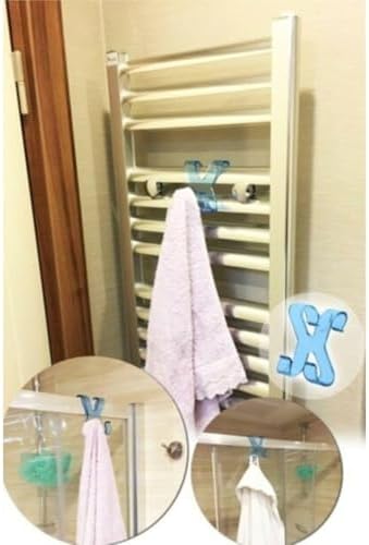 2 Adet Plastik Havlupan Askısı It, Şeffaf, 85mm x 90mm, Banyo Radyatörü için Pratik Havlu Tutucu