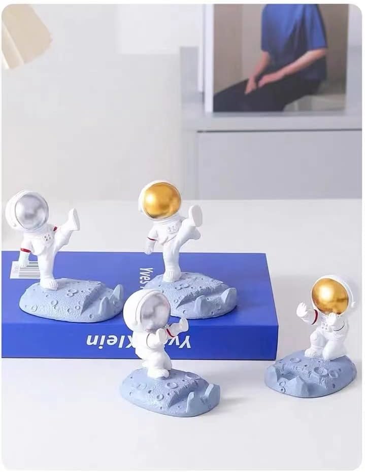 Alternative view of Çok Fonksiyonlu Astronot Uzay Adamı Cep Telefonu Standı Komik Sevimli Astronot Heykeli Telefon Tutucu, Ofis Dekorasyonu Masaüstü Komidin Braketi Tutucu