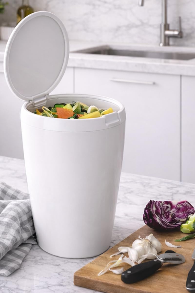 Alternative view of 6 LT Banyo Mutfak Tezgah Üstü Çöp kovası - Beyaz