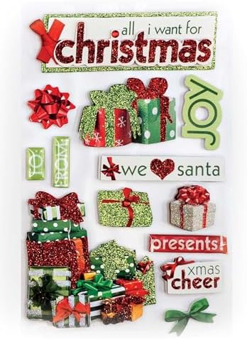Productions 3D Çıkartmalar 4,5"x8,5"-All I Want For Christmas
