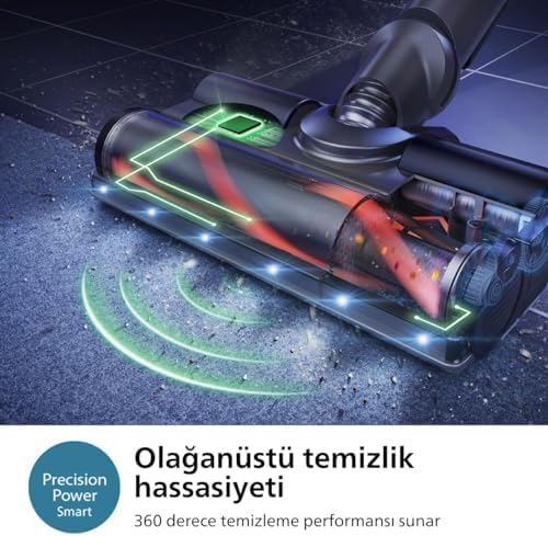 XC8057/01 Aqua Plus Kablosuz Elektrikli Süpürge 8000 Serisi, 80 Dakikaya Kadar Çalıșma Süresi, Islak ve Kuru Kullanım