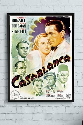(pster10403) Casablanca Film Afişi Çerçeveli Tablo 3 (40x50cm)